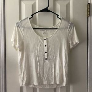 American Eagle White Croptop